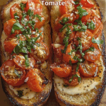Bruschetta de Ajo Asado y Tomate: Un Clásico Italiano Lleno de Sabor