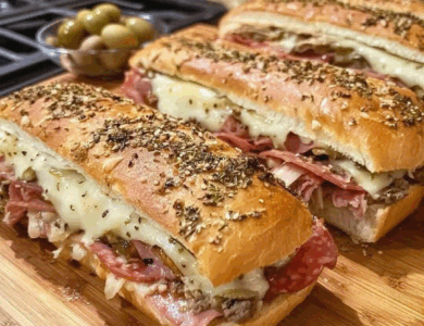 Sándwich italiano de muffaletta gigante