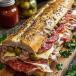 Sándwich italiano gigante Muffaletta