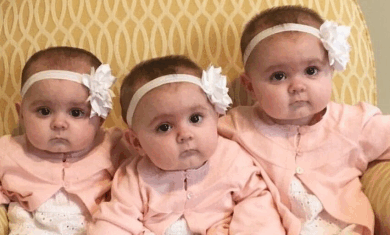 Los padres esperaban tener un solo bebé, pero nacieron trillizas idénticas. ¿Cómo lucen ahora?
