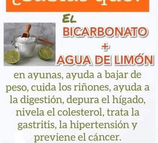 Bicarbonato de Sodio con Limón: ¿Para qué sirve y cómo tomarlo?