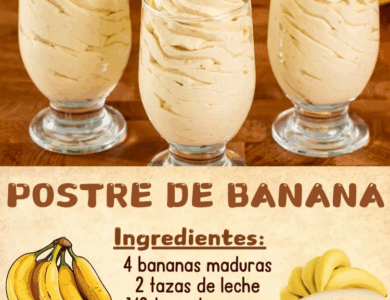 Postre Cremoso de Banana: ¡Dulzura y Textura en Cada Bocado!