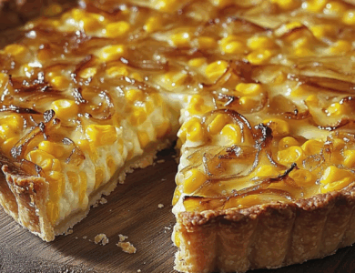 Tarta de Choclo, Cebolla y Queso – Cremosa y Deliciosa