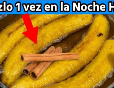 Hierve un plátano con canela y bebe este té en la noche..