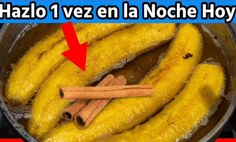 Hierve un plátano con canela y bebe este té en la noche..