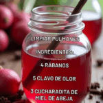 Jarabe de rábano con clavo de olor y miel de abeja