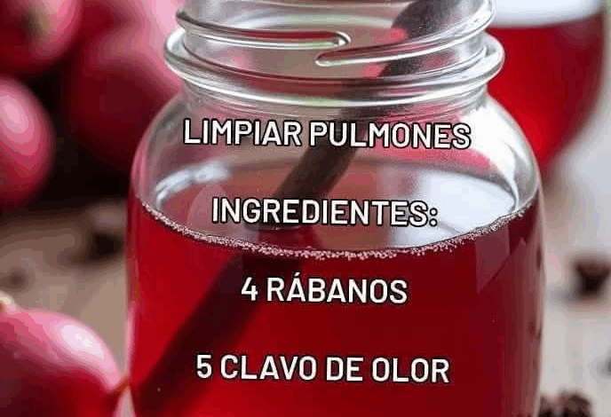 Jarabe de rábano con clavo de olor y miel de abeja