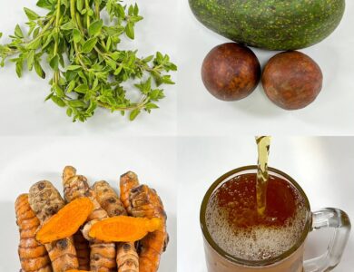 Infusión natural de orégano poleo, cúrcuma y semilla de aguacate