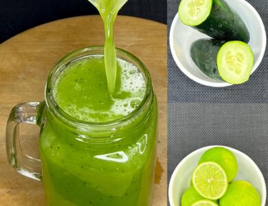 Jugo natural de pepino y limón