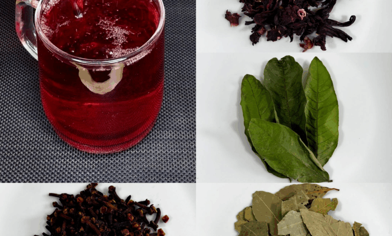 Infusión Natural de Jamaica, Clavo, Laurel y Guayaba: Un Refuerzo Casero para la Salud