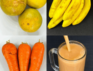 Batido Natural de Naranja, Banana y Zanahoria: Energía y Nutrientes para tu Bienestar