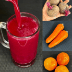 Bebida Natural de Zanahoria, Naranja y Remolacha: Energía y Bienestar en un Vaso Bebida Natural de Zanahoria, Naranja y Remolacha: Energía y Bienestar en un Vaso