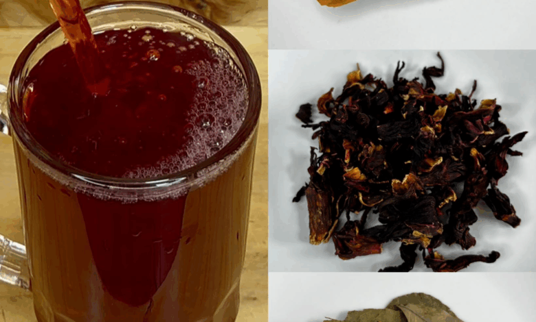 Agua de Jamaica con Laurel y Canela: La Bebida Natural que Limpia, Desinflama y Ayuda a Bajar de Peso