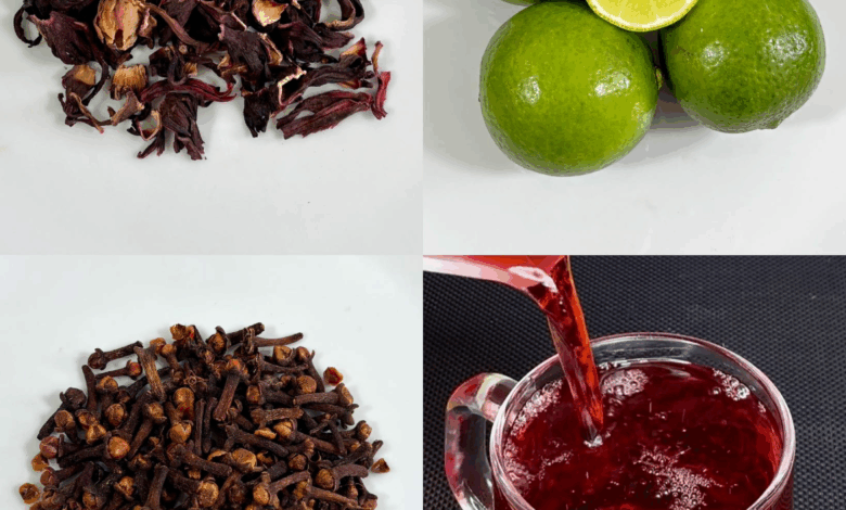 Infusión de Jamaica, Clavo y Limón