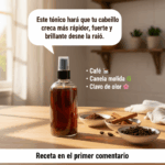 Potente tónico capilar de café, clavo y canela para hacer crecer el cabello más rápido