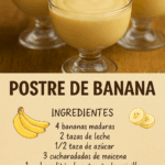 Postre cremoso de banana: fácil, delicioso y sin horno