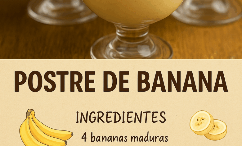 Postre cremoso de banana: fácil, delicioso y sin horno
