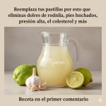 Una bebida natural para aliviar el dolor de rodillas, la presión alta y mejorar la circulación