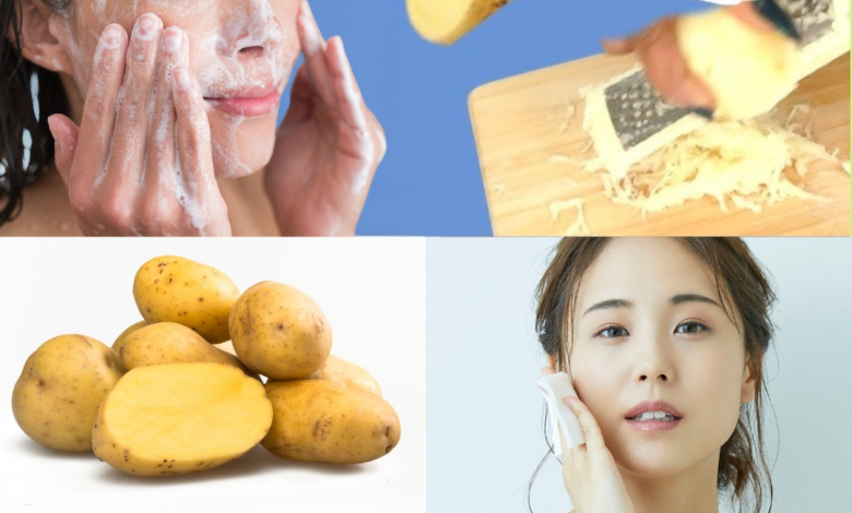 Limpiador facial casero de papa, leche y aloe vera para iluminar la piel y reducir manchas