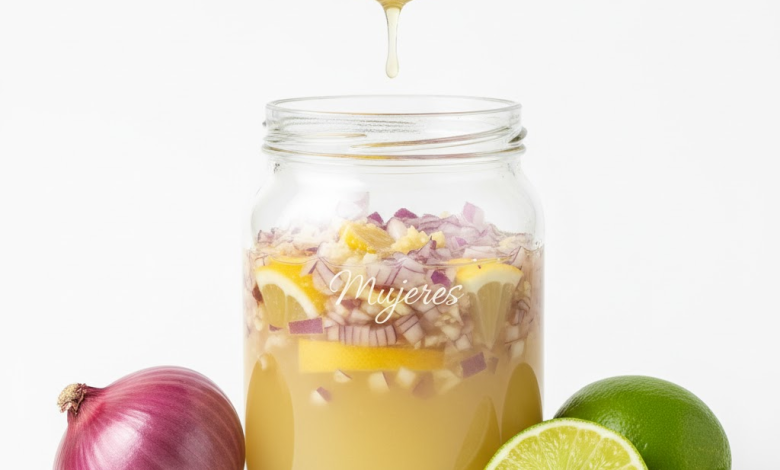 TÓNICO NATURAL DE AJO, CEBOLLA, MIEL Y LIMÓN: EL ELIXIR CASERO PARA LA INMUNIDAD, LA ENERGÍA Y EL VIGOR