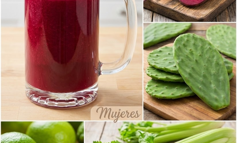 Jugo de Remolacha, Nopal, Limón y Apio: El Vaso que Puede Transformar tu Salud