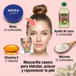 Mascarilla Casera con Nivea, Aceite de Coco, Maicena y Vitamina E: El Secreto de Juventud en tu Hogar