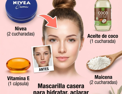 Mascarilla Casera con Nivea, Aceite de Coco, Maicena y Vitamina E: El Secreto de Juventud en tu Hogar Mascarilla Casera con Nivea, Aceite de Coco, Maicena y Vitamina E: El Secreto de Juventud en tu Hogar