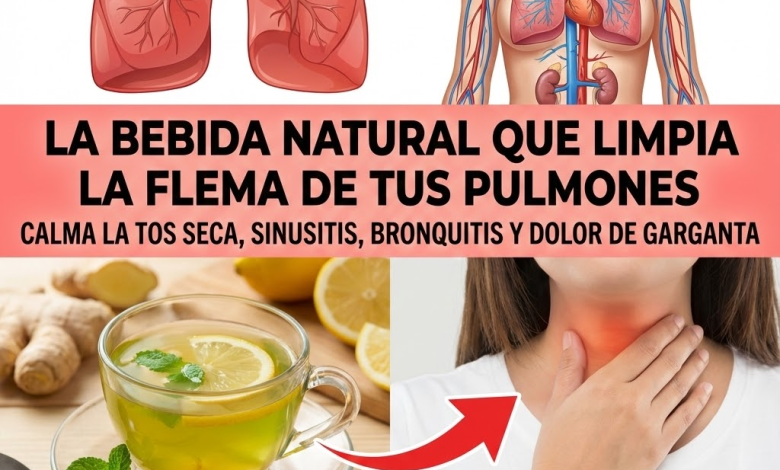 Bebida Natural para Limpiar los Pulmones: Infusión Poderosa con Jengibre, Ajo, Cebolla, Limón y Miel