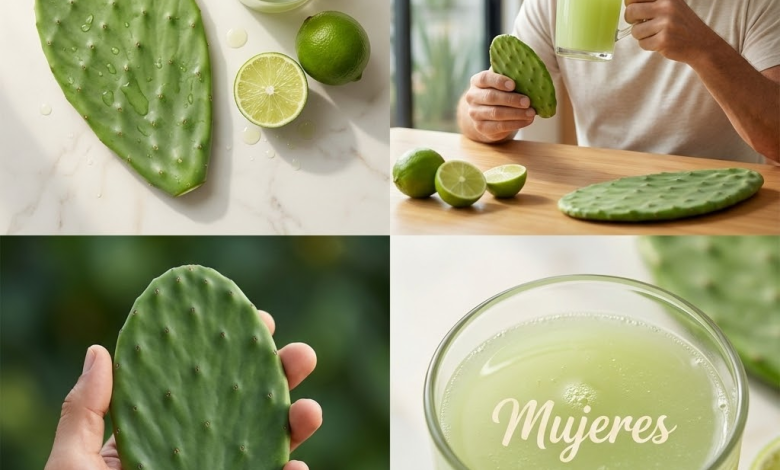 Agua de Nopal con Limón en Ayunas: La Bebida Verde que Limpia, Equilibra y Da Energía