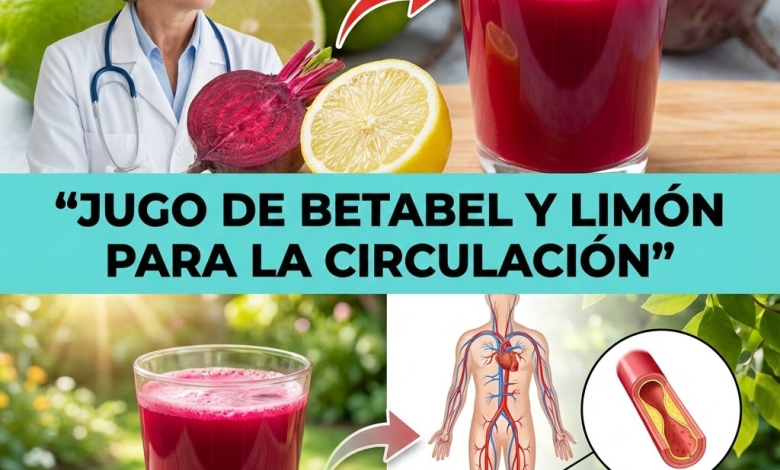 Jugo de betabel y limón para depurar el cuerpo y bajar la presión