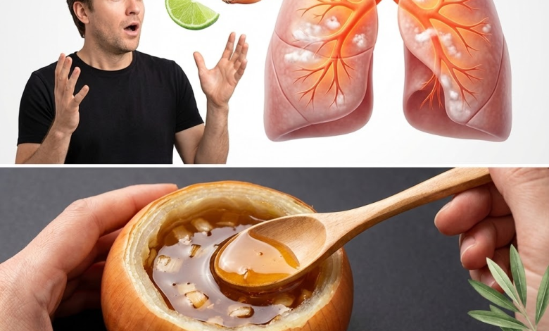 Remedio casero de cebolla y limón para aliviar la tos, la bronquitis y apoyar la salud pulmonar