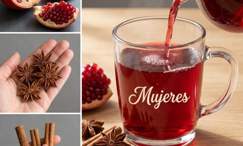 Bebida de Cáscara de Granada, Anís Estrellado y Canela: Tónico Nocturno para la Circulación, la Glucosa y la Salud de la Próstata